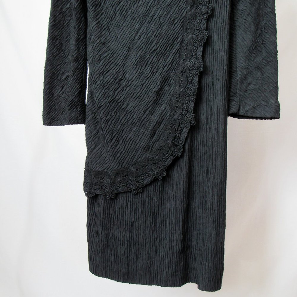 VINTAGE Classic Black Cocktail Dress Mini Sheath Dress-8 petite, fits like a 6 - Picture 5 of 15